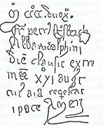 Inscription of Peter Strosberch, latin abbot of Dafni.jpg