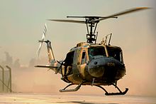 An Iraqi Air Force UH-1H II, 2009 Iraqi air force UH-1H II Huey helicopter.JPG