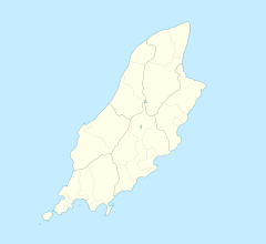 Peel på en karta över Isle of Man