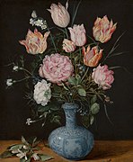 『万暦染付の花瓶に生けた花』1610年-1615年頃 マウリッツハイス美術館所蔵