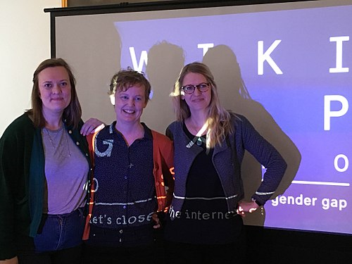 Jorid Martinsen and staff at the Swedish embassy at this year's Wikigap: let's close the Internet gender gap. WMNO and the Swedish embassy will do wikigap in 2019 as well