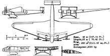 Junkers G 38 3-view drawing from NACA Aircraft Circular No.116