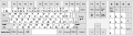 Japanese JIS keyboard layout on the Apple Pro Keyboard. Created by me.