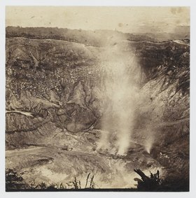 Kawah Upas, der westliche Krater des Vulkans Tangkuban Perahu.