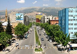 A view of the city center