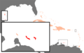 2. De Antillen bestaan uit twee groepen van drie eilanden.