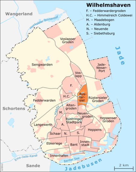 Karte Wilhelmshaven Ruestersiel