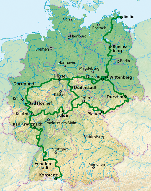 Karte Deutsche Alleenstrae