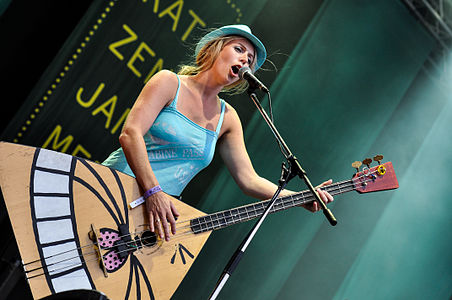 Turid Jørgensen of finnish band Katzenjammer performing at Greenville Festival 2013