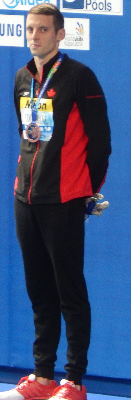 Kazan 2015 - Bronze medallist at the men's 400 metres freestyle Ryan Cochrane.JPG