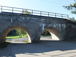 Spoorbrug in Kožušany