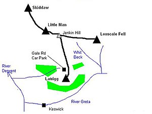 sketch map of Latrigg