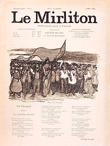 Le Mirliton, numéro du 9 mars 1894, illustration de Théophile Alexandre Steinlen, chanson Le Peuple.