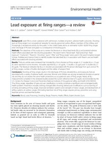 Shooting ranges carry a significant risk of lead poisoning and are a public health concern Lead exposure at firing ranges--a review.pdf