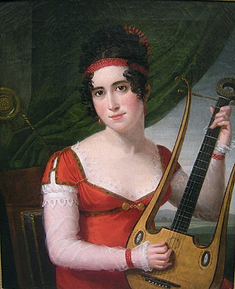 Femme jouant de la lyre