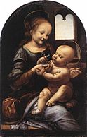 Leonardo da Vinci.  Madonna Benois.  Około 1478 Ermitaż w Petersburgu