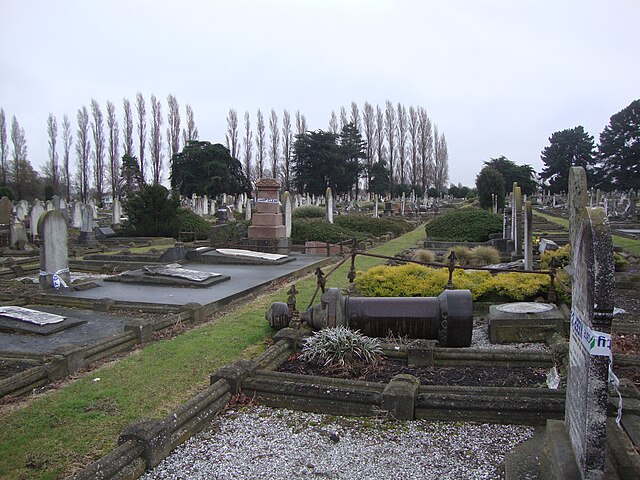 Linwood Cemetery with some damage visible from the February 2011 Christchurch earthquake