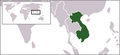 Położenie Indochin na mapie świata