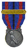 Medaille in zilver met gesp voor "otages" (gijzelaars)