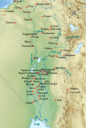 Localisation des principales villes de la Mésopotamie des premiers siècles du IIe millénaire av. J.-C.