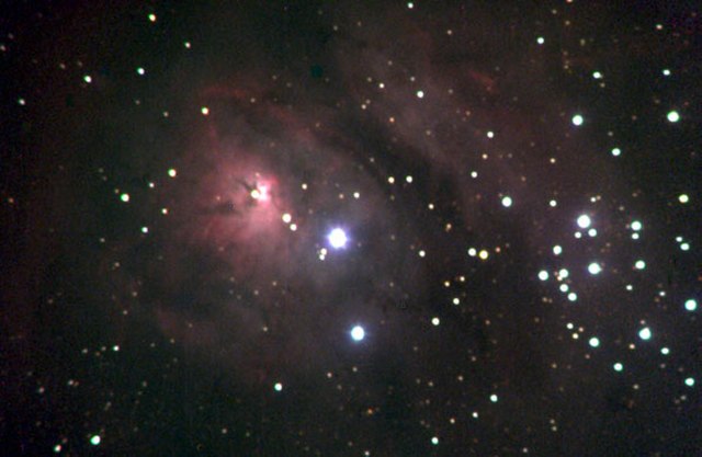 NGC 6530 (right) and the Lagoon Nebula