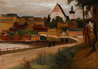 Gezicht op Porvoo (1899)