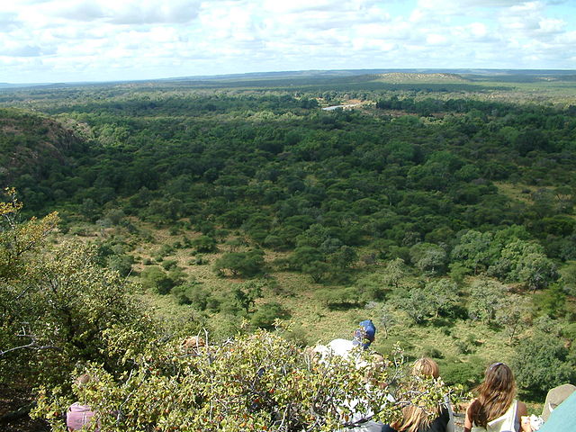 Looking out over the floodplains of the Luvuvhu River (right) and the Limpopo River (far distance and left)