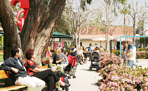 Families at the Malibu Country Mart