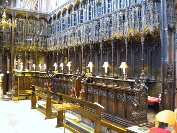 The choir stalls