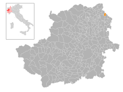 Locatie van Burolo in Turijn (TO)