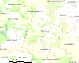 Mapa obce Generville
