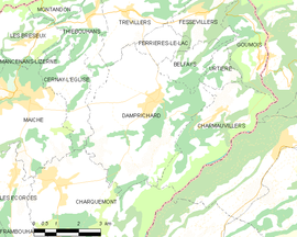 Mapa obce Damprichard