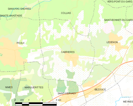 Mapa obce Cabrières