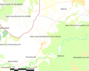 Poziția localității Saint-Jean-de-Maruéjols-et-Avéjan