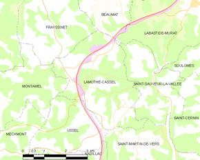 Poziția localității Lamothe-Cassel
