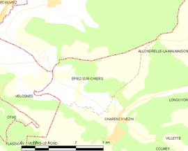Mapa obce Épiez-sur-Chiers