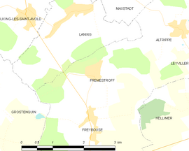 Mapa obce Frémestroff