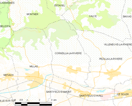 Corneilla-la-Rivière – Mappa