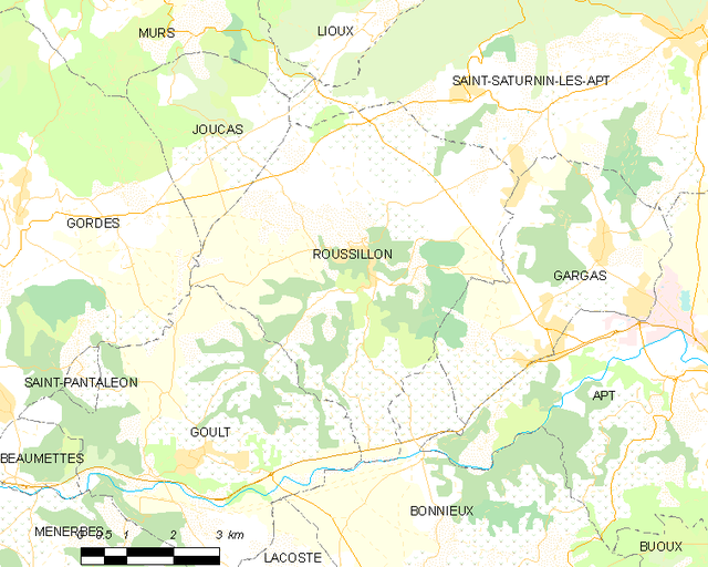 Poziția localității Roussillon