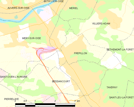 Carte de la commune.