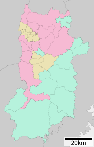 弥山 (奈良県)の位置（奈良県内）