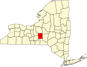 Map of New York highlighting Cortland County Map of New York highlighting Cortland County.svg