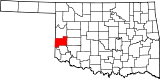 Map of Oklahoma highlighting Beckham County.svg