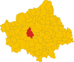 Elhelyezkedése Treviso megye térképén