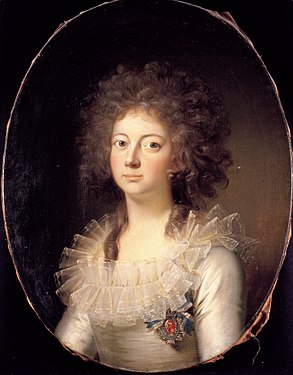Dronning Marie Sophie Frederikke; malet af Jens Juel, ca. 1790.