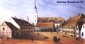 Marktplatz i Rothenburg omkring 1850