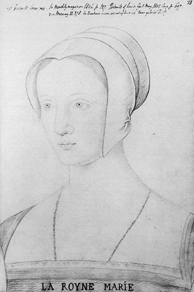 A sketch of Mary during her brief period as queen of France