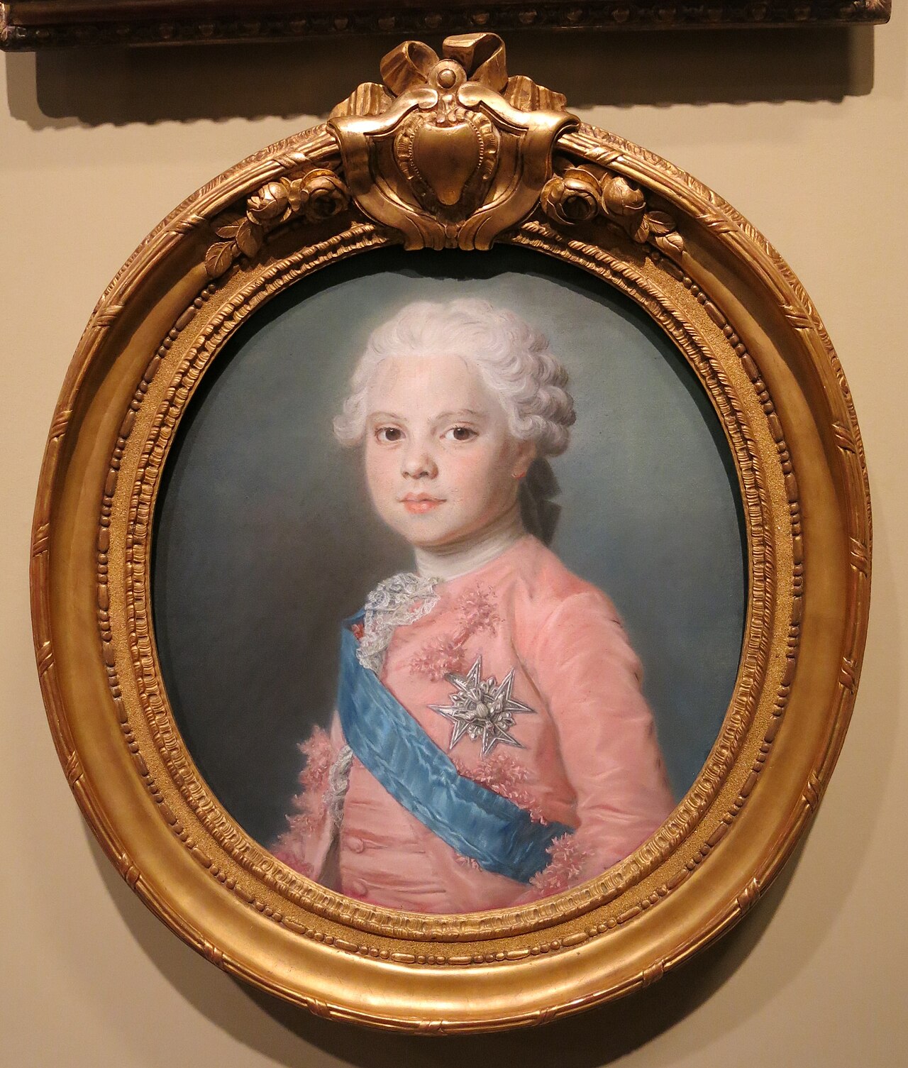 Maurice Quentin de La Tour, Portrait de Louis Stanislas Xavier de France, comte de Provence (1762).jpg