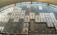 Mosaics of athletes ca. 4th century AD from the baths, displayed in the Vatican Museums
