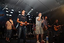 Skupina Divokej Bill během koncertu v Písku, 2011